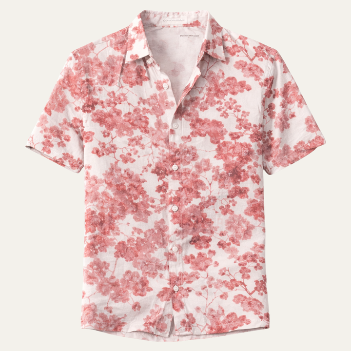 The Pinebrook Hill Men’s Tropical Coconut Print Hawaiian Beach Shirt