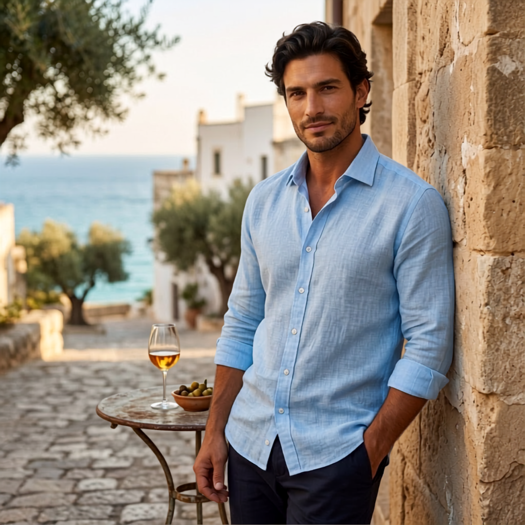 The Lecce Men’s Lightweight Casual Summer Button Shirt
