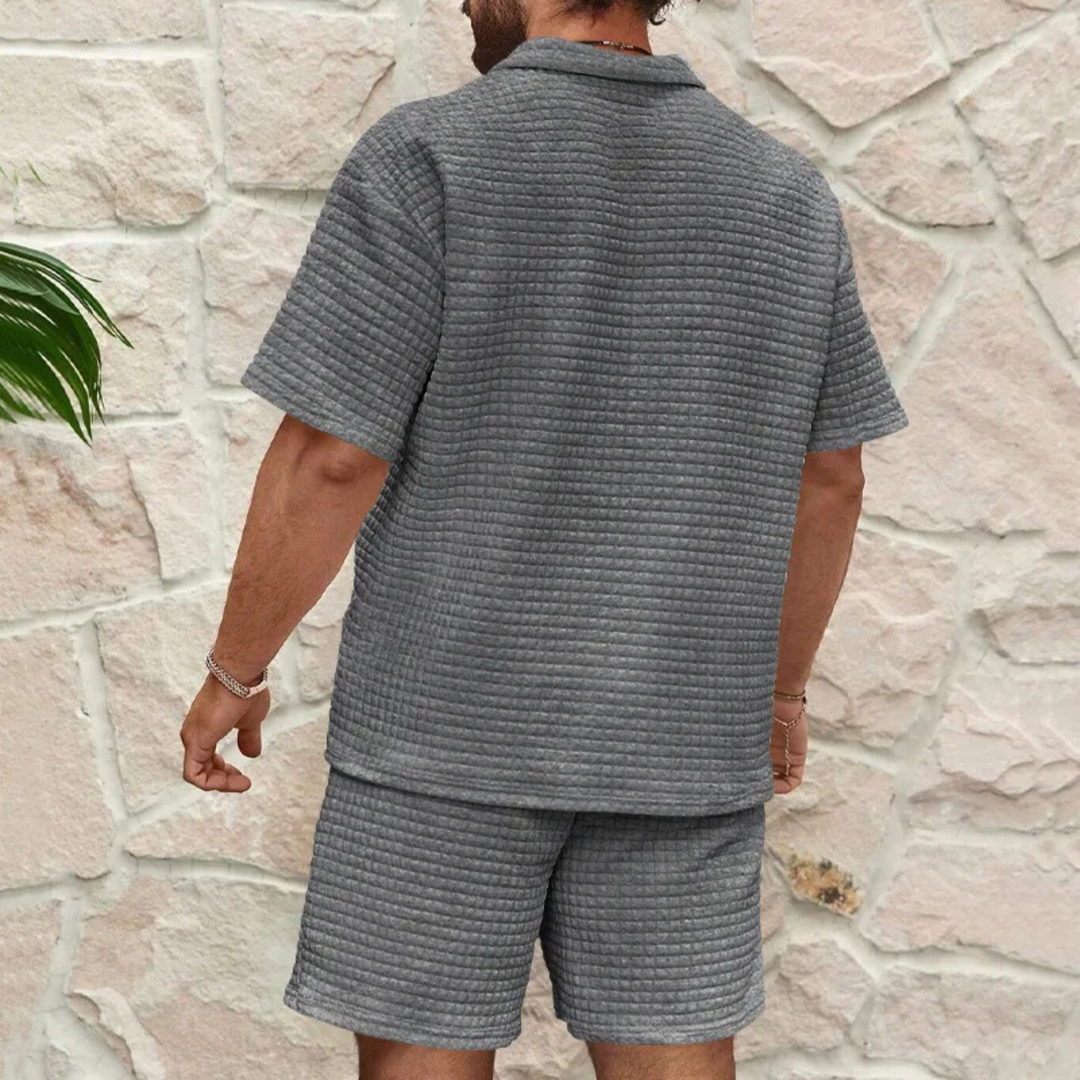 The Ashcroft Men’s Casual Summer Polo Shirt &amp; Shorts Set