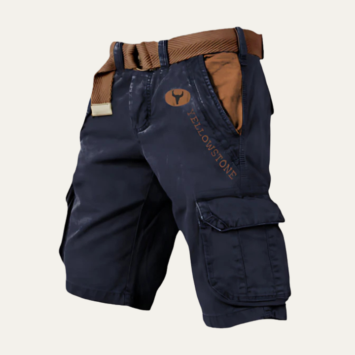 The Harrington Men’s Multi Pocket Tactical Cargo Shorts with Belt