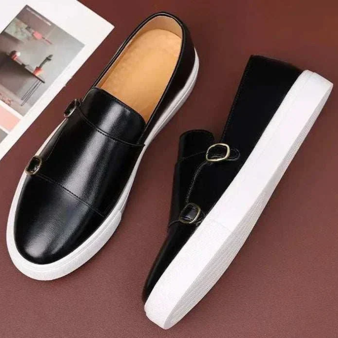 The Grosseto Men’s Leather Loafer with Rubber Sole
