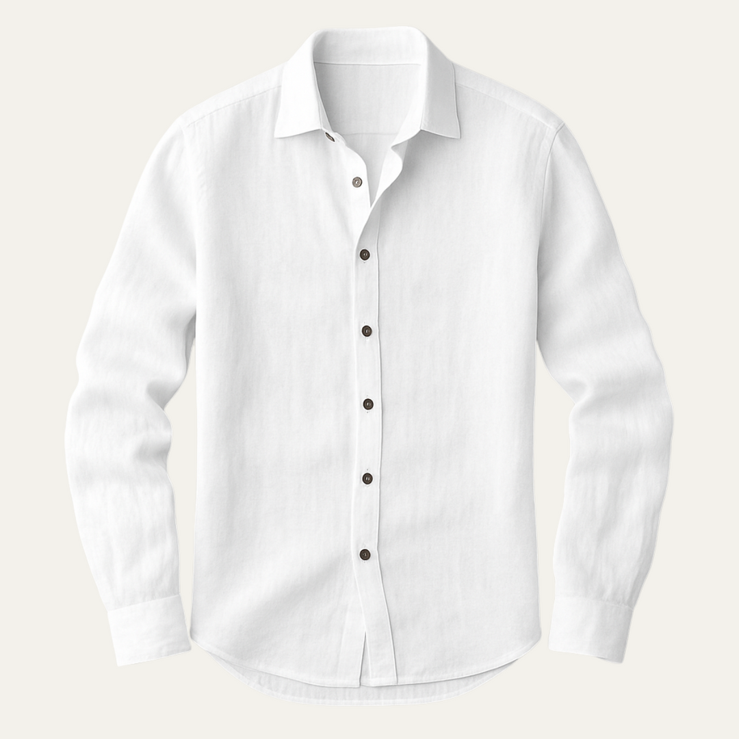 The St. Tropez Vintage Long Sleeve Linen Shirt for Men