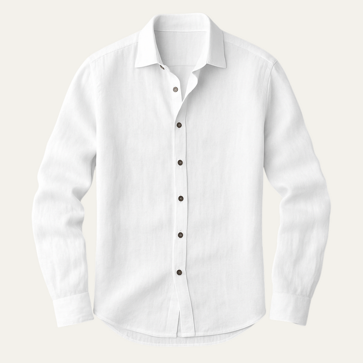 The St. Tropez Vintage Long Sleeve Linen Shirt for Men
