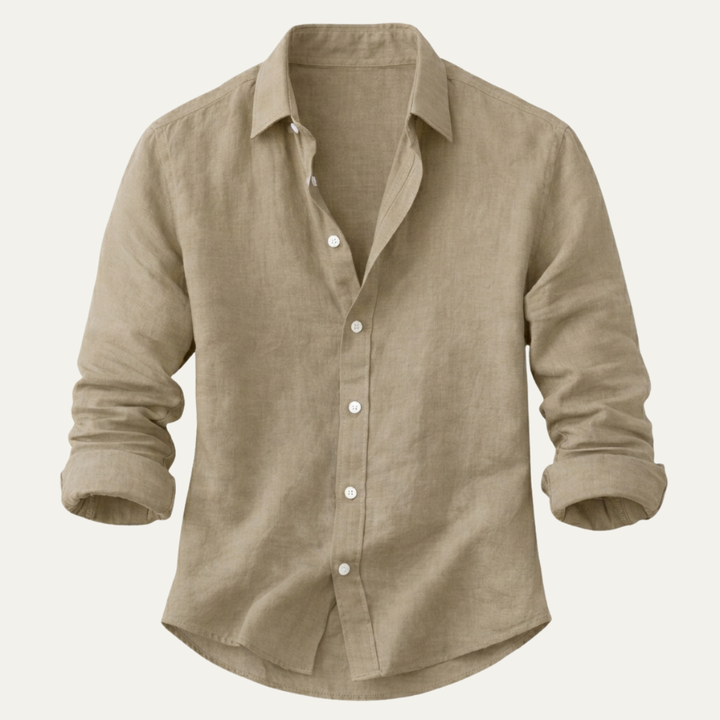 The Willowfield Ridge Men’s Linen Casual Button Up Shirt
