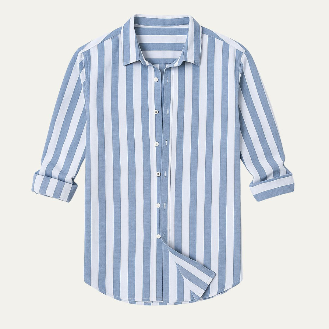The Valencia Linen Striped Shirt for Men