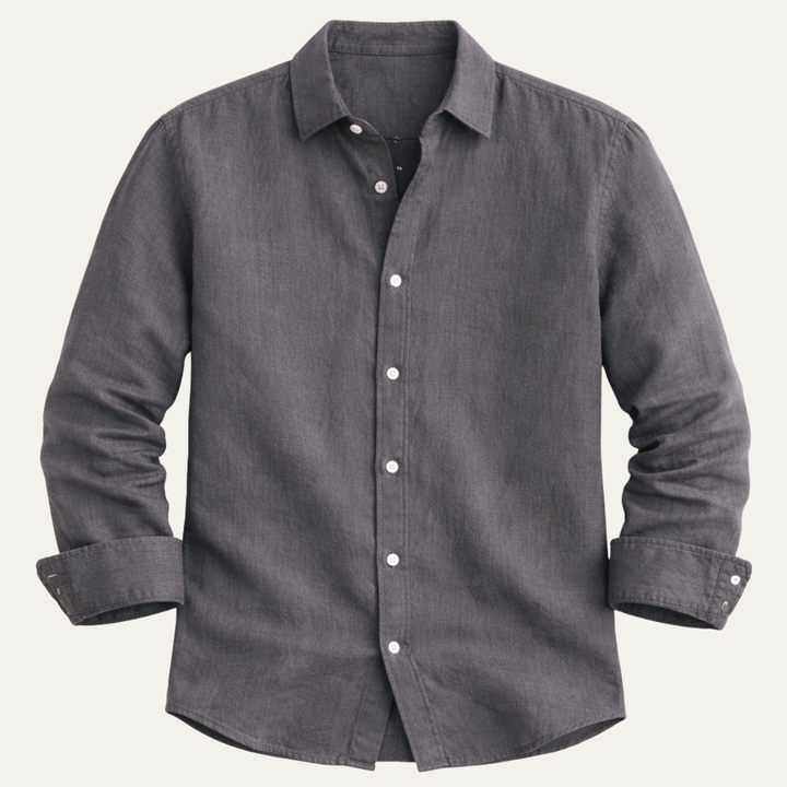 The Polignano Men’s Relaxed Button-Up Linen Summer Shirt