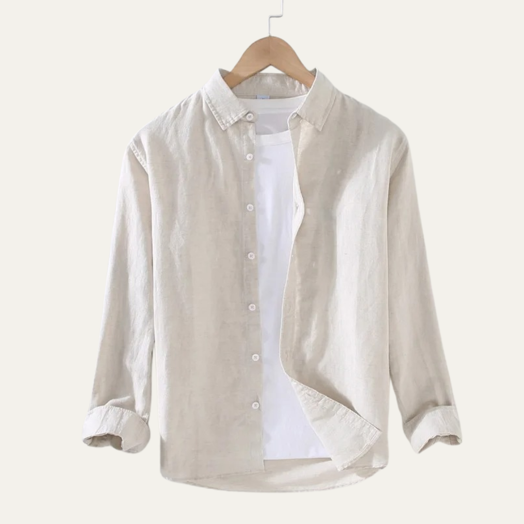 The Stoneford Men’s Summer Linen Cotton Vintage Shirt