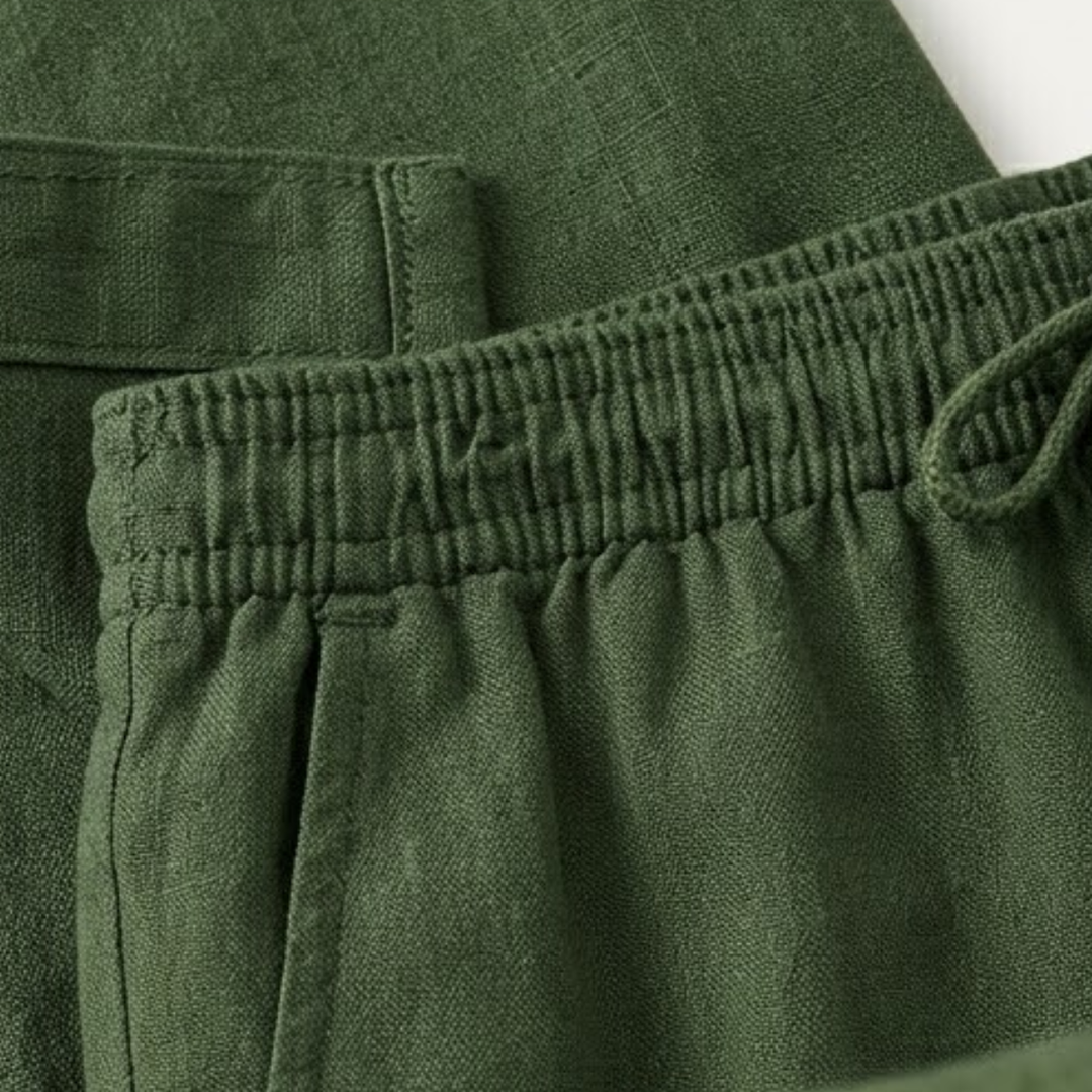 The Glenbrook Park Men’s Cotton Linen Set – Shirt &amp; Shorts