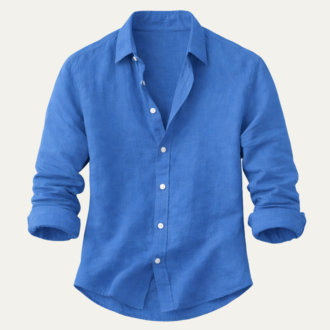 The Willowfield Ridge Men’s Linen Casual Button Up Shirt