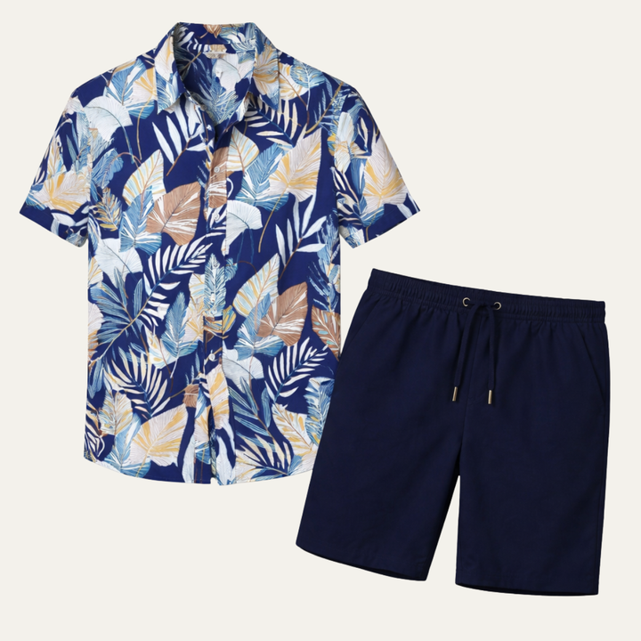 The Briarwood Men’s Tropical Casual Shirt &amp; Shorts Set
