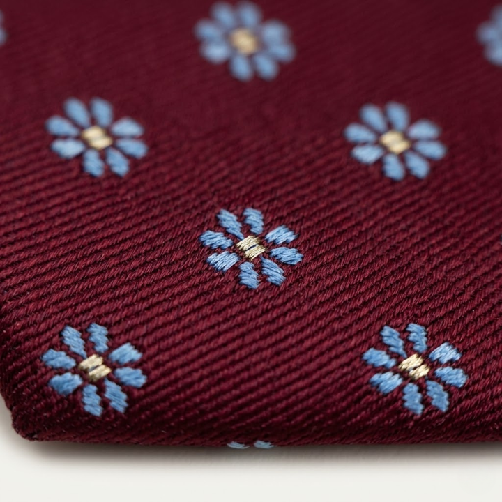 The Monterosso Men’s Luxury Silk Tie - Burgundy