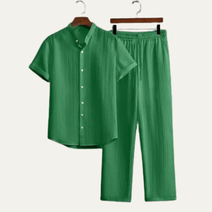 The Pinewater Men’s Linen Summer Trendy Set – Shirt &amp; Pants