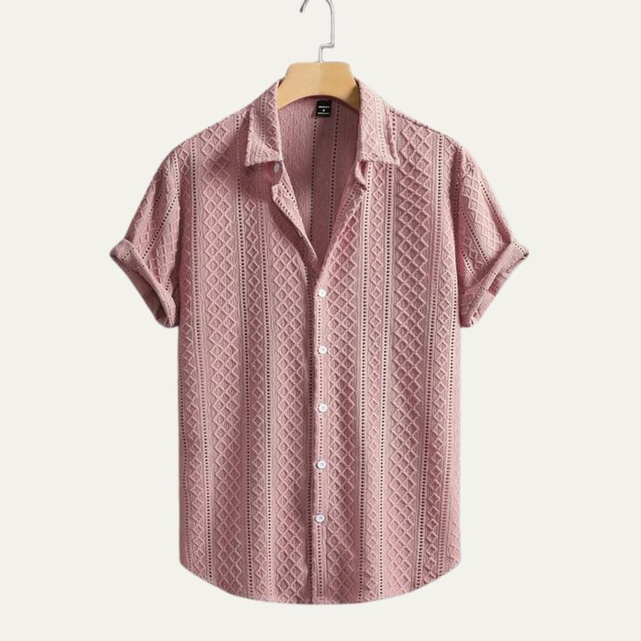 The Timberlake Ridge Men’s Casual Textured Button Up Shirt