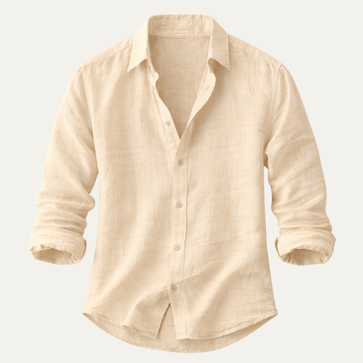 The Brookhaven Hill Men’s Cotton Linen Summer Beach Shirt