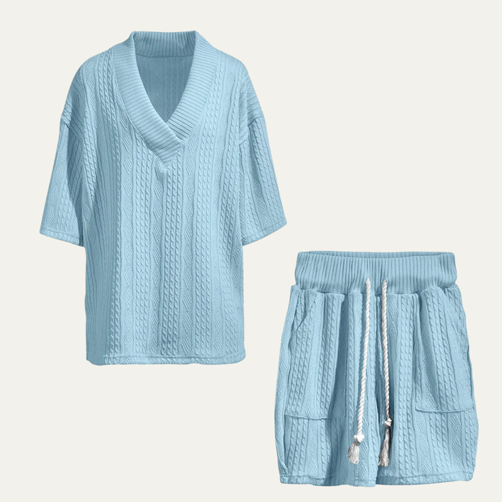 The Redwood Park Men’s Light Summer Knitted Set – Polo Shirt &amp; Short