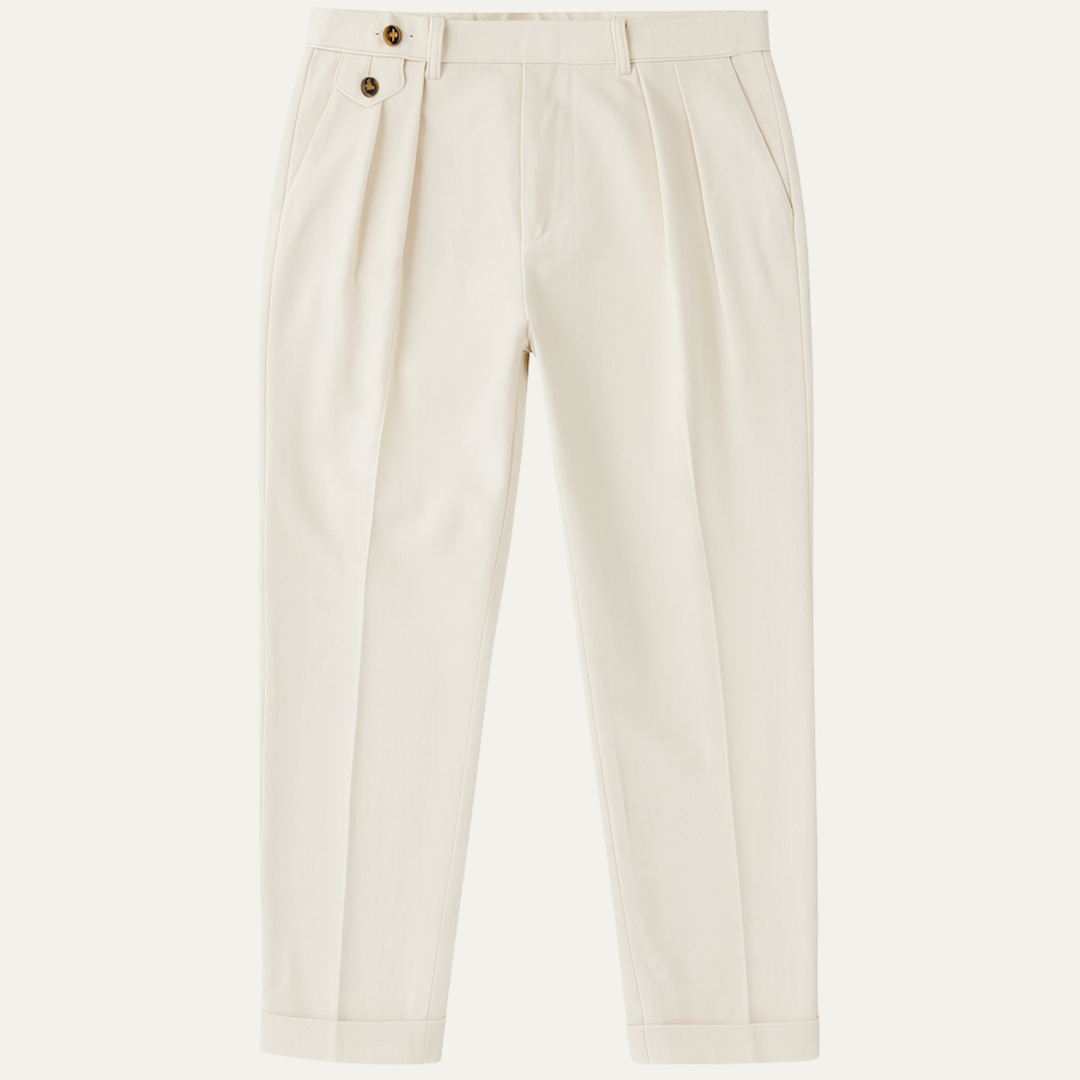 The Sunshine Coast Men’s Double Pleat Tailored Suit Smart Dress Pants