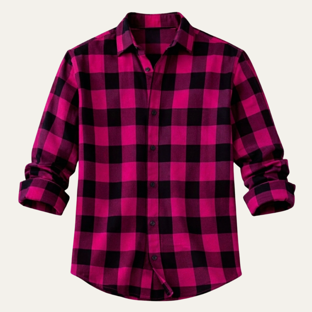 The Desenzano Men’s Trendy Plaid Button-Up Shirt