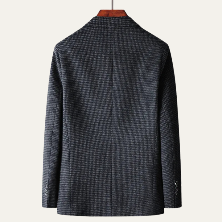 The Hawthorne Hill Men’s Casual Business Houndstooth Cotton Blazer