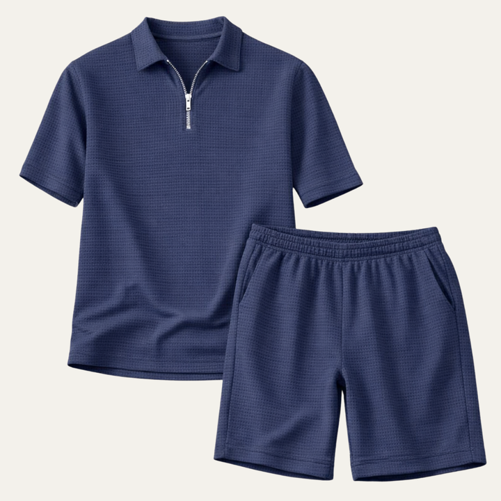 The Marston Men’s Summer Casual Set – Polo Shirt &amp; Shorts