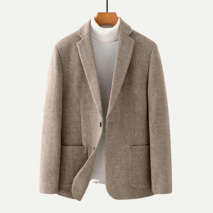 The Essex Men’s Wool Blend Single Breasted Business Casual Work Jacket