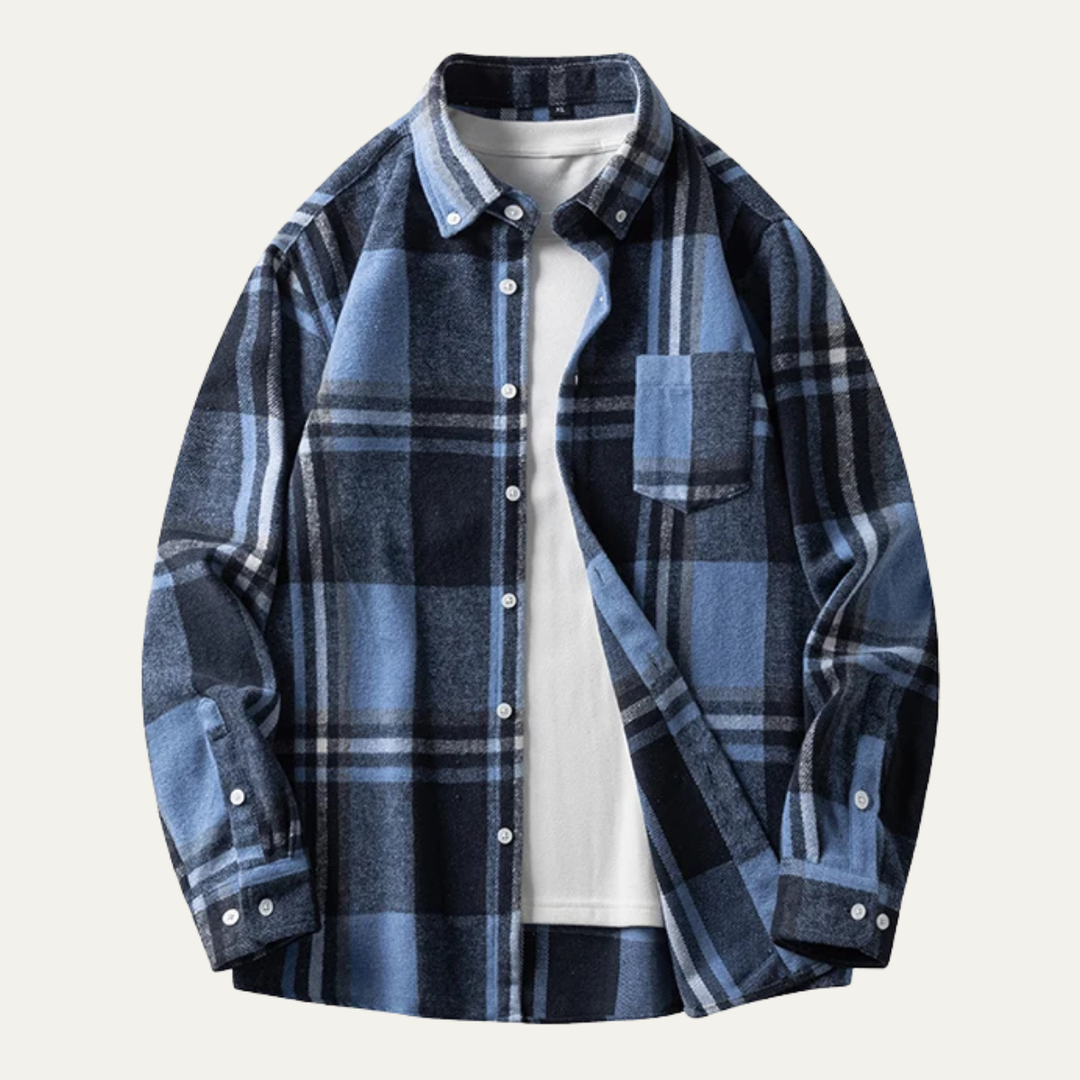 The Carpi Men’s Plaid Casual Flannel Shirt