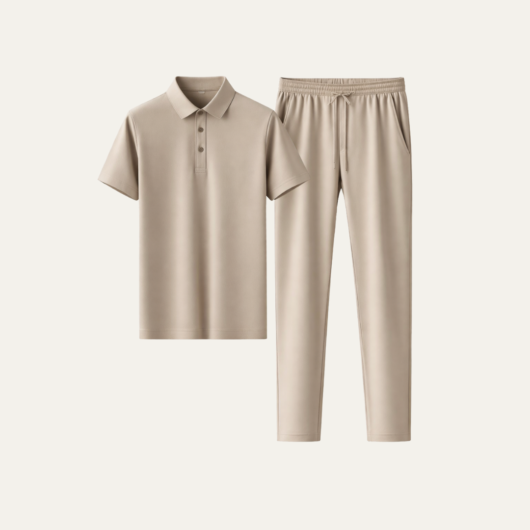 The Pinehill Ridge Men’s Summer Casual Set – Polo Shirt &amp; Set