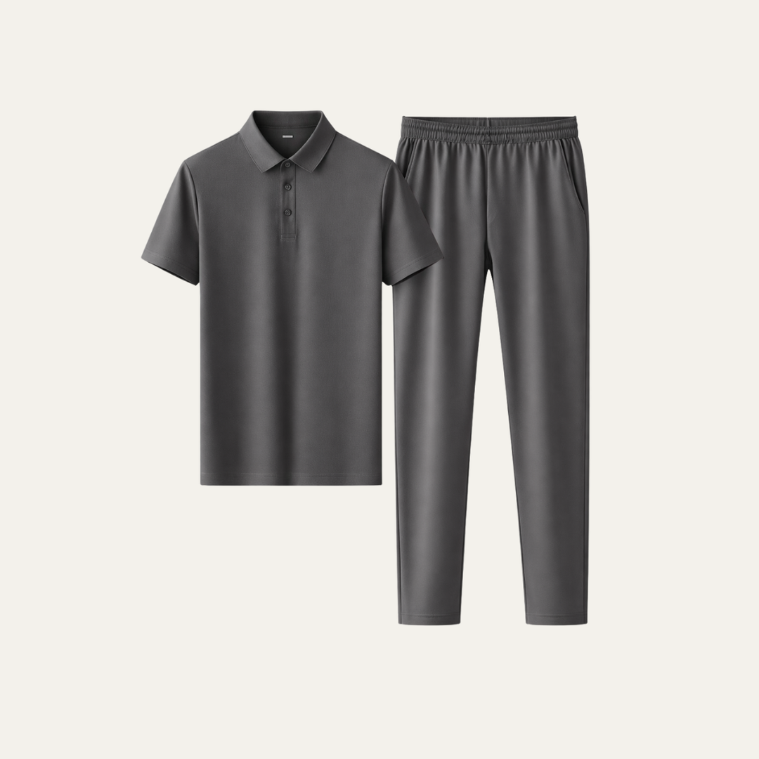 The Pinehill Ridge Men’s Summer Casual Set – Polo Shirt &amp; Set