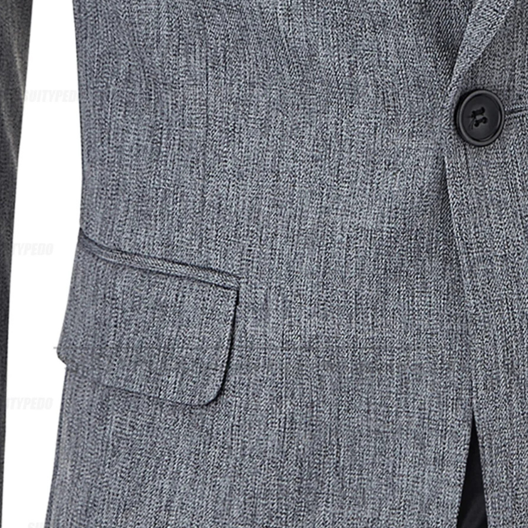 The Mandello Men’s Single Breasted Lightweight Slim Fit Linen Blazer Jacket
