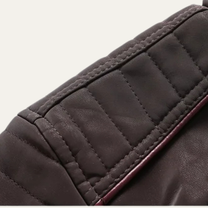 Men’s Zip Up Biker Leather Jacket