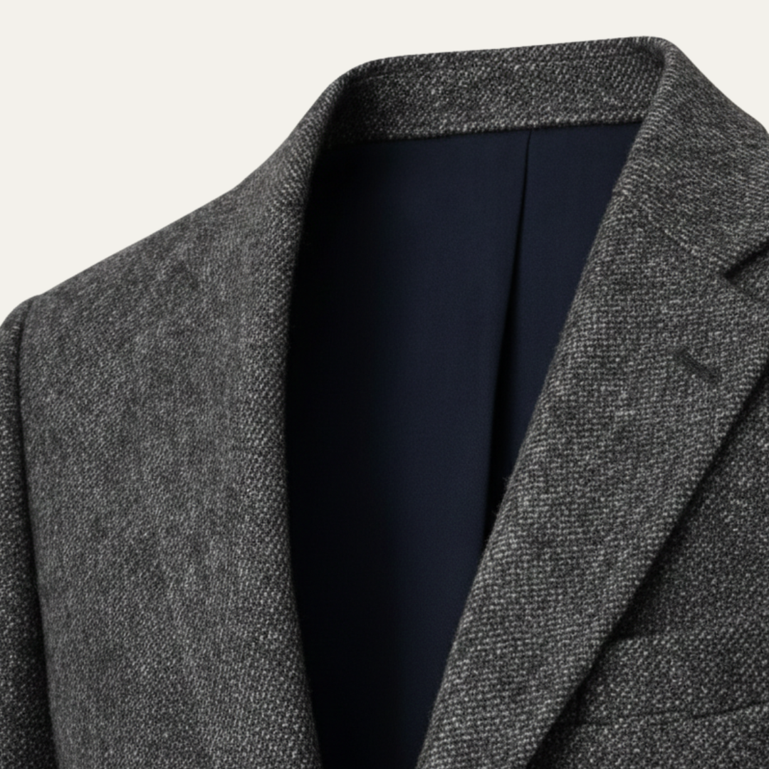 The Verona Men’s Single Breasted Herringbone Tweed Blazer