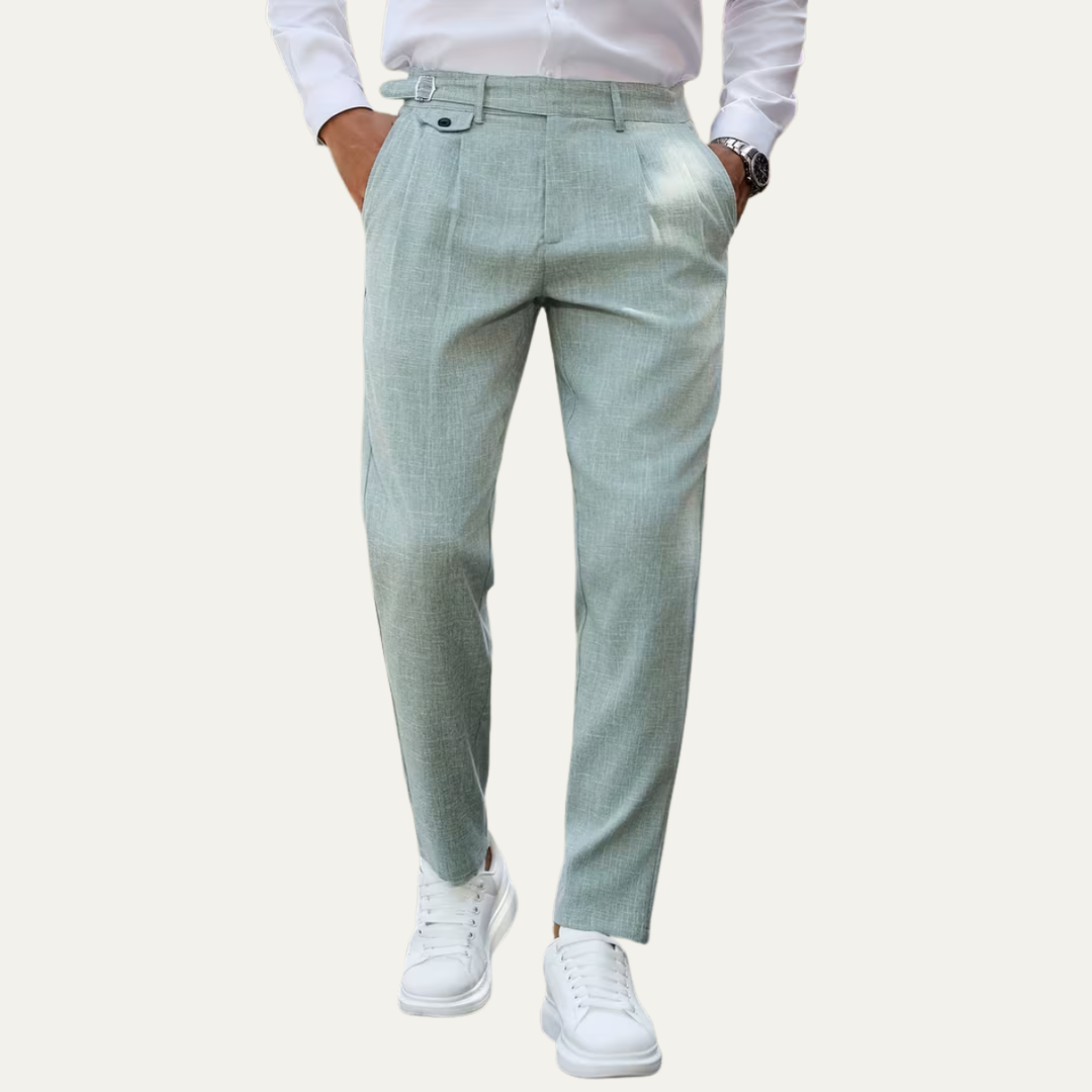 The Brisbane Men’s Tailored Casual Dress Pants with Pleated Details