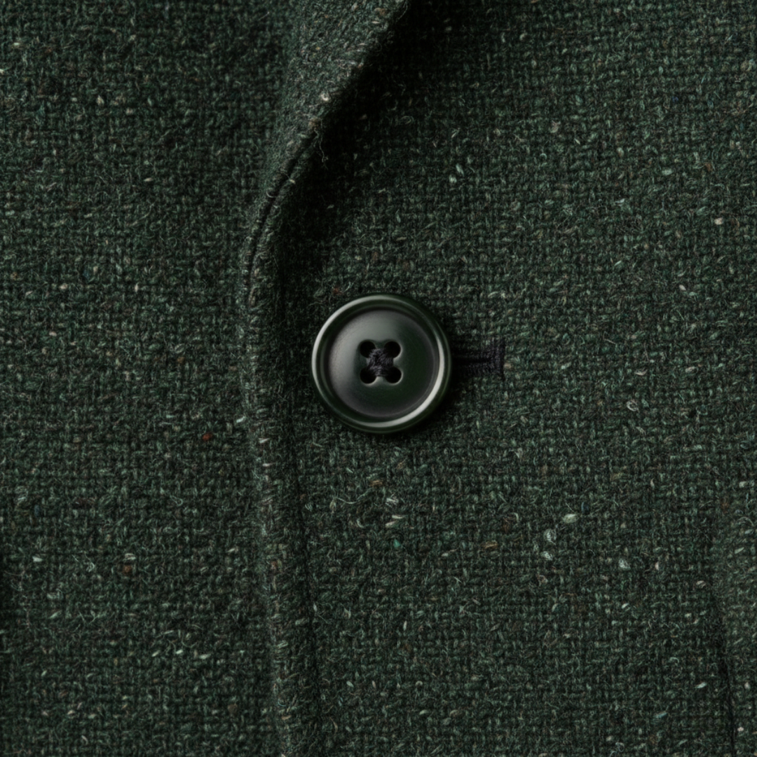 The Rome Men’s Elegant Tailored Tweed Fishbone Blazer Jacket