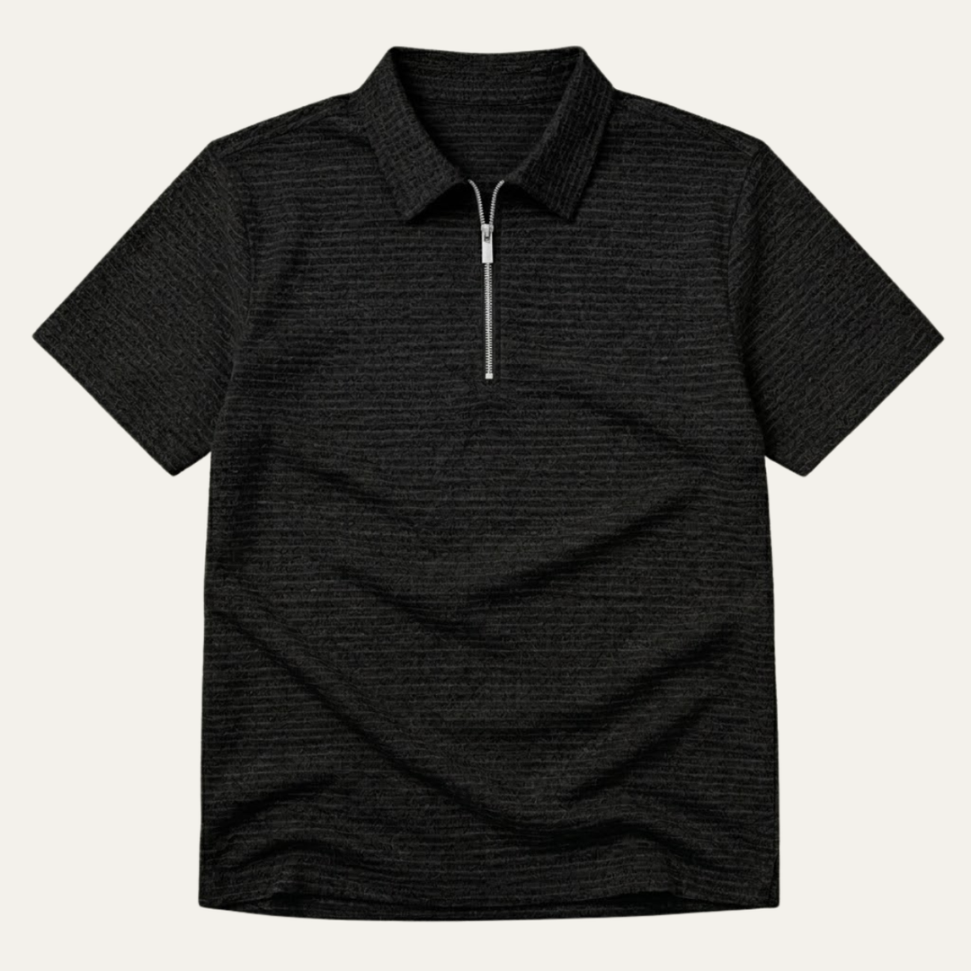The Ravenswood Men’s Waffle Knit Half Zip Polo Shirt