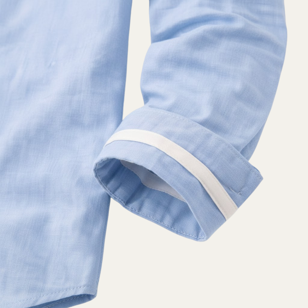 The Silverhaven Ridge Men’s Standing Collar Business Button Up Shirt