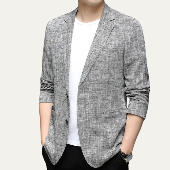 The Spoleto Men’s Relaxed Fit Textured Lightweight Casual Blazer
