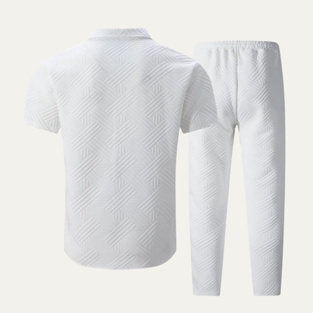 The Rosemont Men’s Shirt &amp; Long Pants Two Piece Casual Set