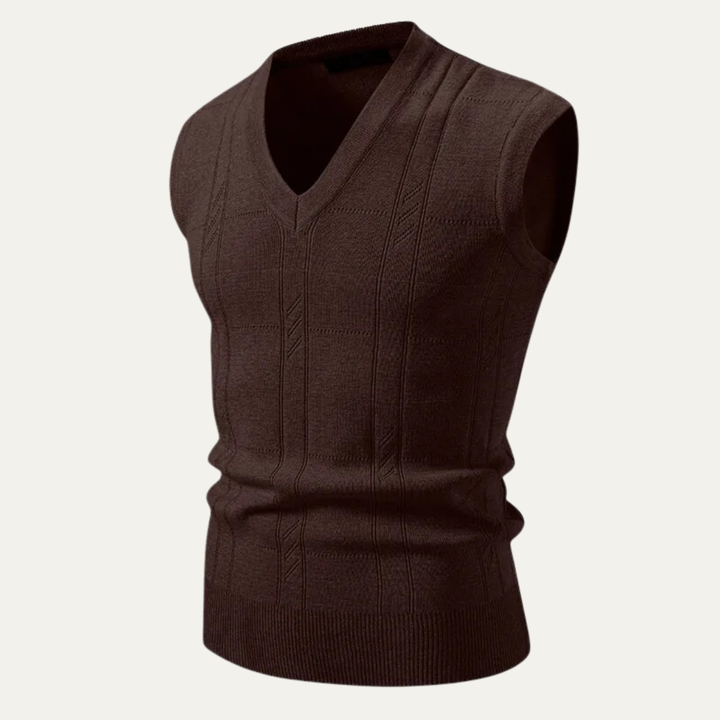 The Urbino Men’s Classic Knitted V Neck Tank Vest