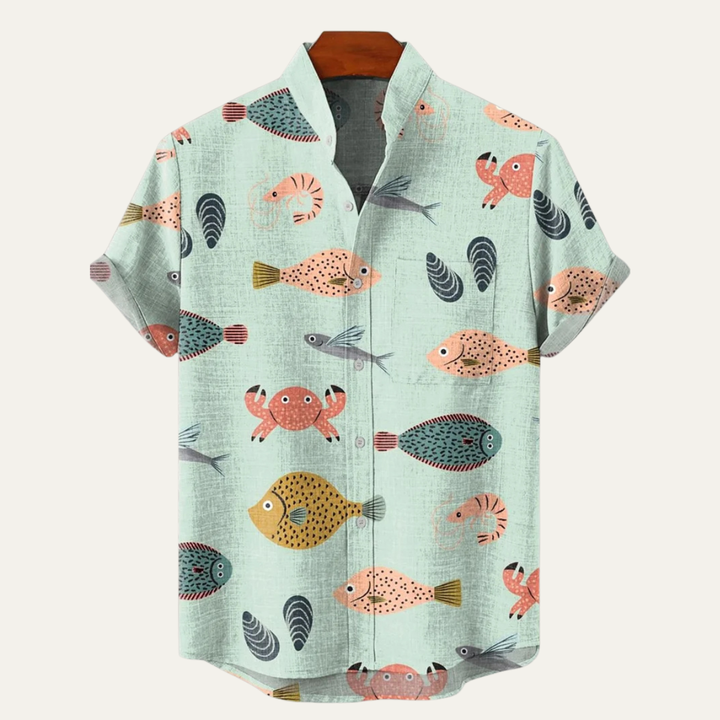 The Fairbrook Lane Men’s Retro Linen Hawaiian Beach Shirt