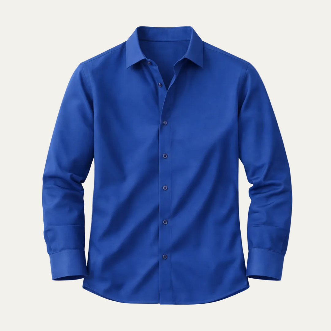 The Menaggio Men’s Solid Color Stretch Casual Shirt