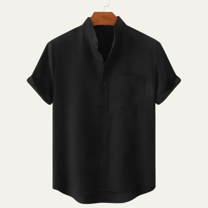 The Edinburgh Men’s Cotton Linen Short Sleeve Button Up Casual Shirt