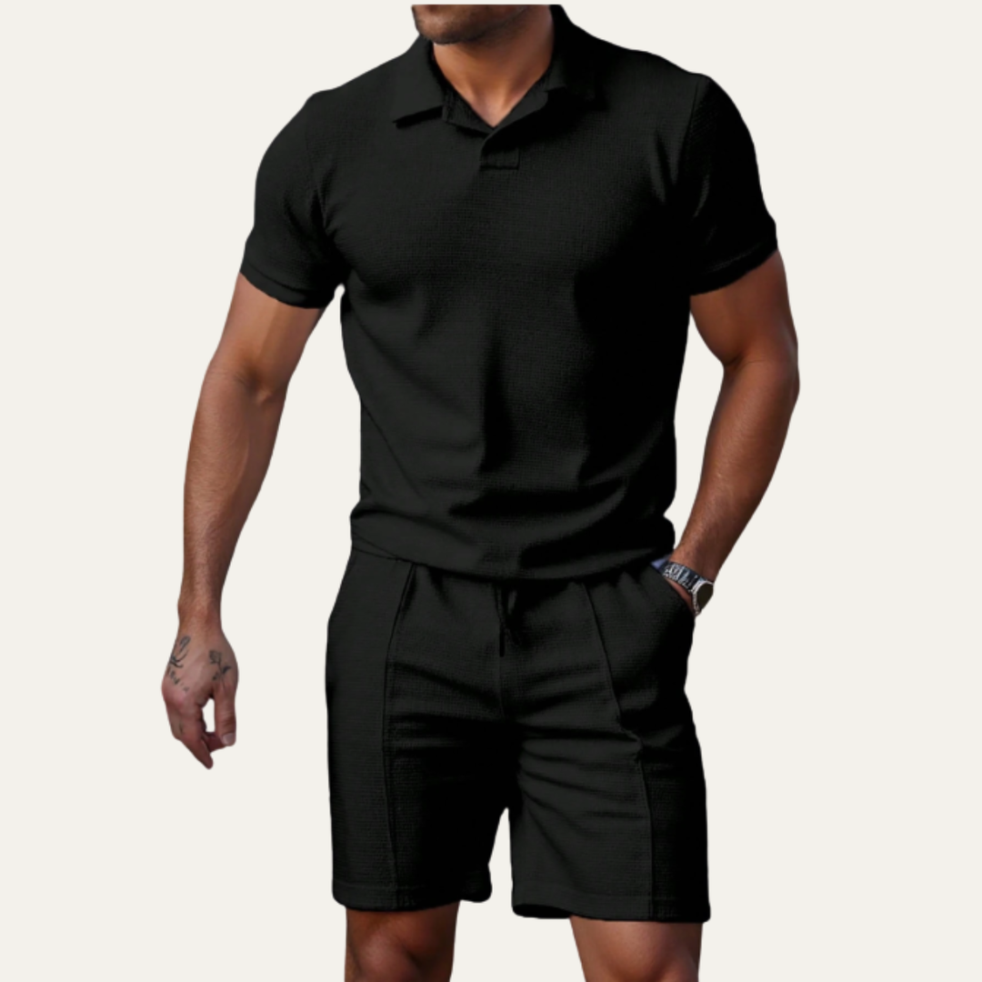 The Ashwood Creek Men’s Casual Co Ord Set –  Shirt &amp; Shorts