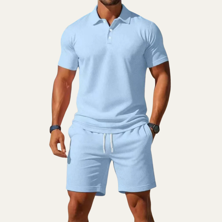 The Dunrobin Men’s Lightweight Summer Set - Polo Shirt &amp; Shorts
