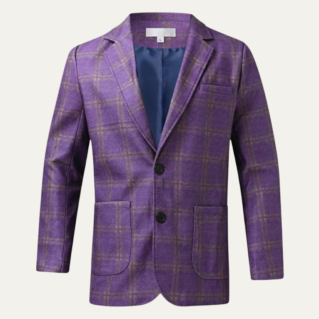 The Willoughby Men’s Classic Tailored Fit Suit Plaid Blazer