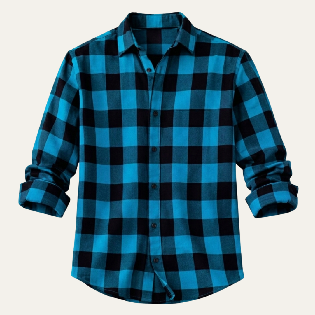The Desenzano Men’s Trendy Plaid Button-Up Shirt