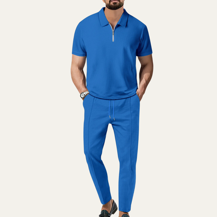 The Thornwood Men’s Casual Lounge Short Sleeve Top &amp; Pants Set