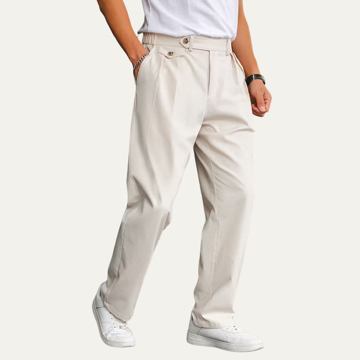 The Sunshine Coast Men’s Double Pleat Tailored Suit Smart Dress Pants