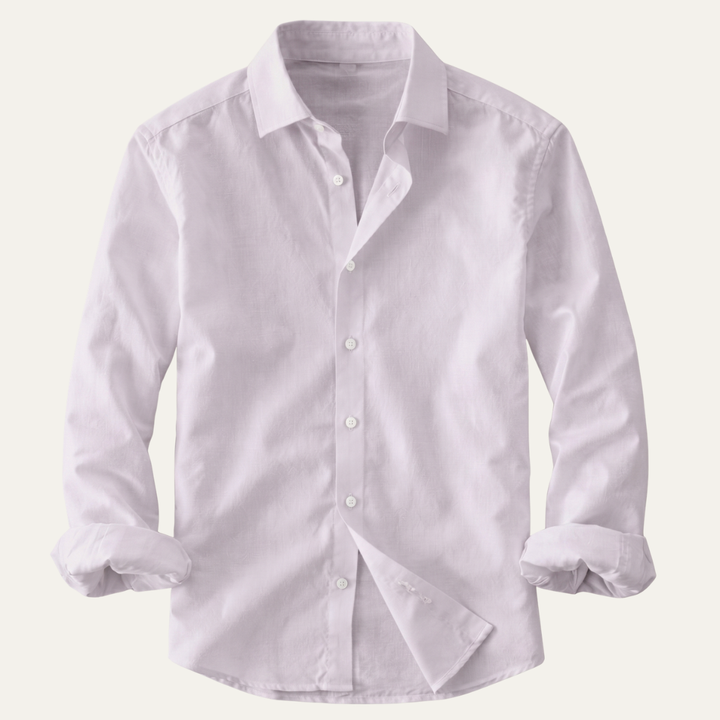 The Woodhall Men’s 100% Linen Italian Style Casual Button Up Shirt