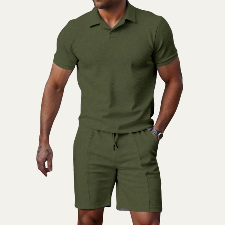 The Ashwood Creek Men’s Casual Co Ord Set –  Shirt &amp; Shorts