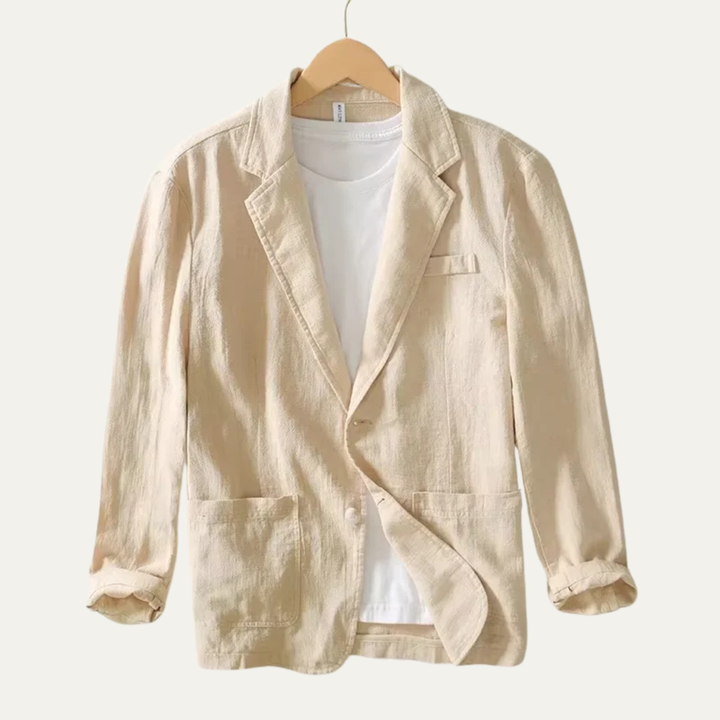 The Ridgewood Park Men’s Lightweight Casual Linen Cotton Blazer