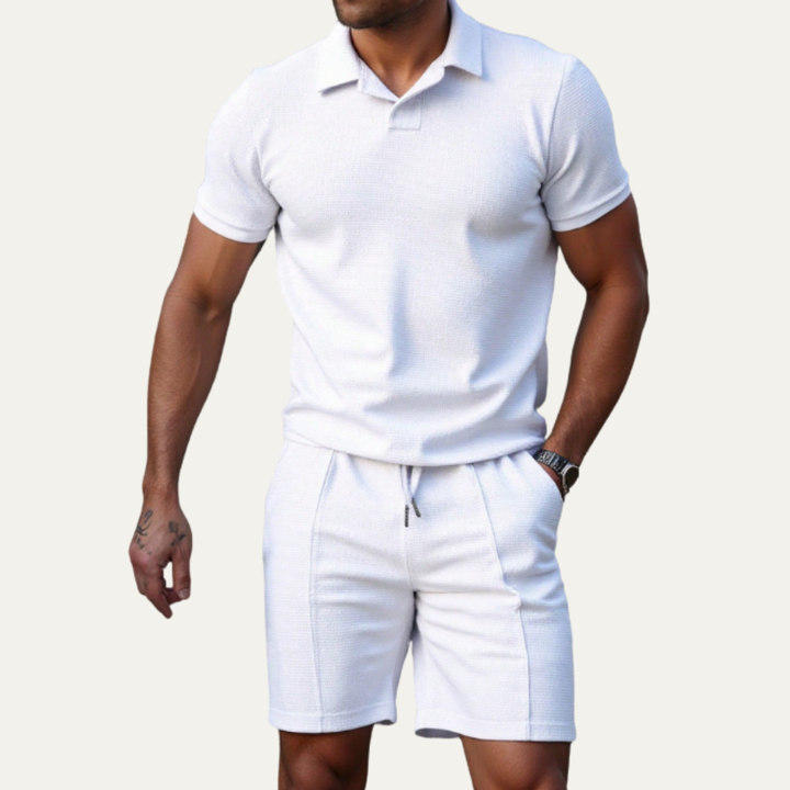 The Ashwood Creek Men’s Casual Co Ord Set –  Shirt &amp; Shorts